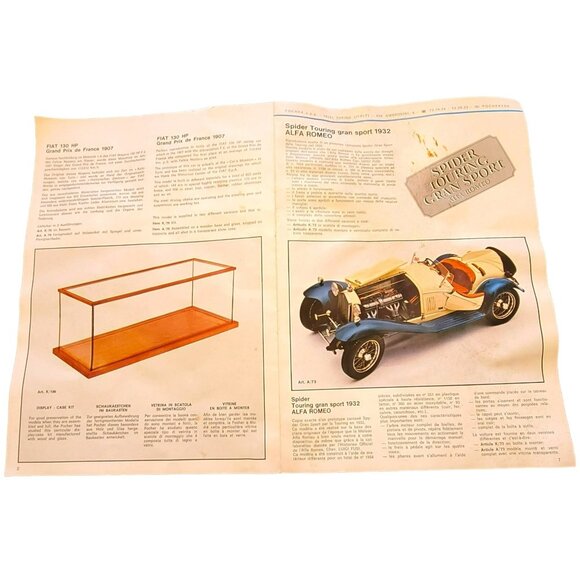Pocher Model Booklet Brochure Fiat K/70 HP Grand Prix and Alfa Romeo K/73 JH1346 - Picture 2 of 4